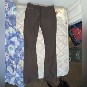 boohoo man skinny fit brown flared coated jeans (PRICE CAN BE NEGOTIATED*)